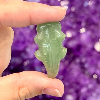 Green Aventurine Axolotl - Small 1.5" Animal Carving Figurine