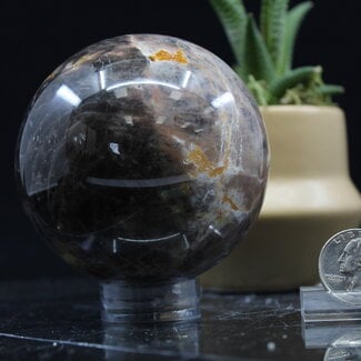 Black Moonstone Sphere Orb Globe - 75-80mm
