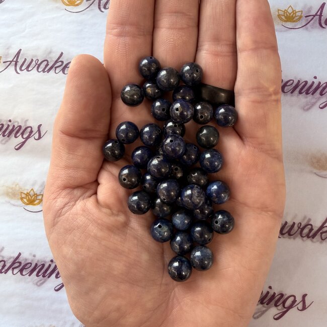 Blue Richterite (Blue Sugilite) Beads - 10mm