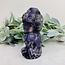 Chevron (Dream) Amethyst Buddha Praying - Large Statue Figurine