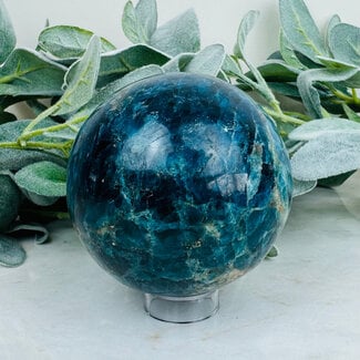 Blue Apatite Spheres Orb Globe - 85-90mm