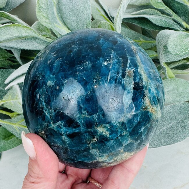 Blue Apatite Spheres Orb Globe - 85-90mm