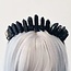 Black Obsidian Crown Tiara -  Rough Raw Natural Crystal Headband Hair Accessories Goth Wicca