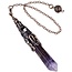 Amethyst Pendulums - Faceted Point (Antique Bronze) Boho Vintage
