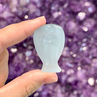 Selenite (Satin Spar Gypsum) Angels - Small 1.5" Figurine Carving