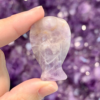 Chevron Amethyst Angels - Small 1.5" Carving Figurine