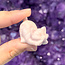 Pink Opal Pouncing Playing Kitten Kitty Cats  - Small 1" Animal Carving Figurine