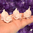 Pink Opal Pouncing Playing Kitten Kitty Cats  - Small 1" Animal Carving Figurine