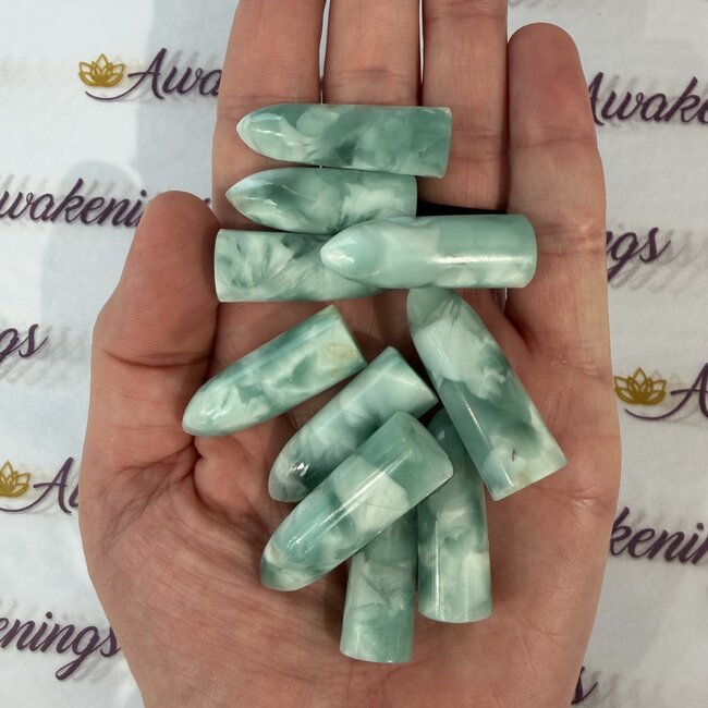 Blue Hemimorphite Bullets (AAA Grade)