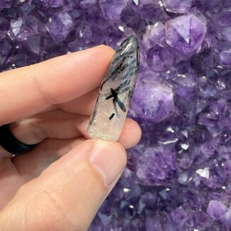 Black Rutile Quartz Bullets (AAA Grade)