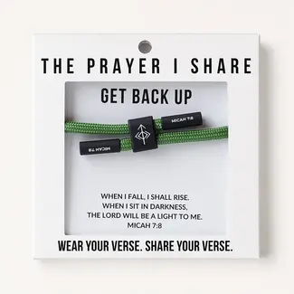 Get Back Up Christian Cord Bracelet - The Prayer I Share