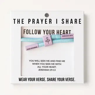 Follow Your Heart Christian Cord Bracelet - The Prayer I Share