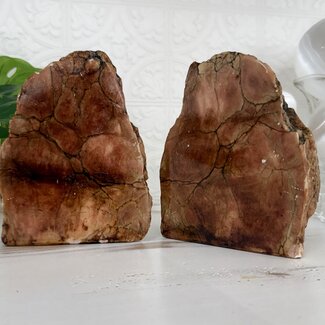 Alabaster Book Ends - Rough  6 - 7"