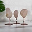 Rose Quartz Tumbled Free Form on Gold Pin Stand - 3.5" Home Decor