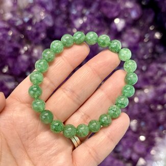 Green Strawberry Quartz (Guava) Bracelets - 8mm