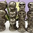 Pyrite Skull Totems - 6" Hear See Think No Evil Statue Carvings