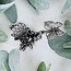 Butterfly Flower Sphere Orb Globe Holder - Silver