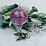 Butterfly Flower Sphere Orb Globe Holder - Silver