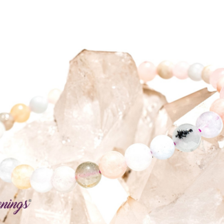 Mixed Pastel Morganite Bracelets - 7-8mm Multi Colored