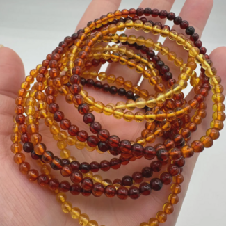 Ombré Baltic Amber Bracelets - 4mm Gradient
