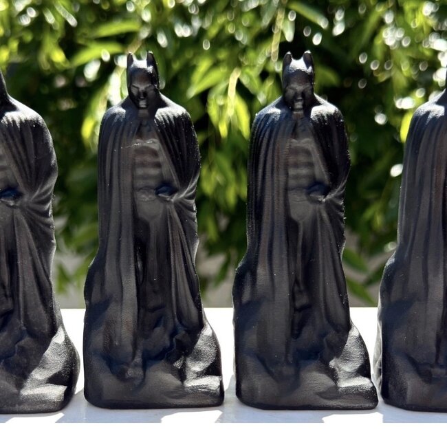 Black Obsidian (Matte) Bat Guy Large - 5" Carving Figurine Man Super Hero