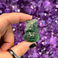 Rainbow Fluorite Owl on Pumpkin - 1" Small Figurine Animal Carving Statue