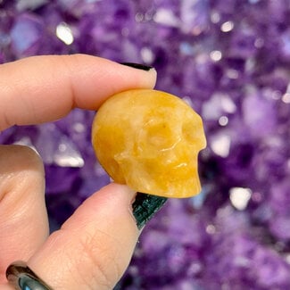 Golden Healer Quartz (Yellow Hematoid) Skull - Small 1.25" Carvings Figurines