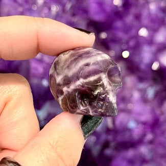 Amethyst Skull - Small 1.25" Carvings Figurines