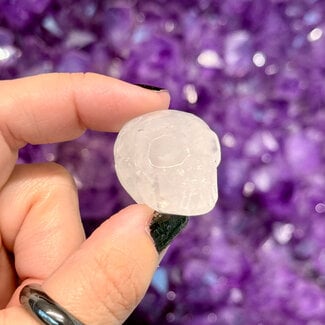 Clear Quartz Skull - Small 1.25" Carvings Figurines