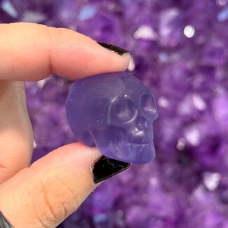 Rainbow Fluorite Skull - Small 1.25" Carvings Figurines