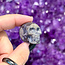 Que Sera (Quesera Blue Opal Llianite Galaxy Rhyolite Liberite Glaucophane) Skull - Small 1.25" Carvings Figurines