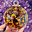 Yellow, Red and Pink Specula Spirit Friendship Gazing Watch Wizard Kugel Witch Balls - Small 4"x 4"
