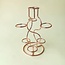 Rose Gold Sphere Orb Holder - 7 S Shaped Home Decor
