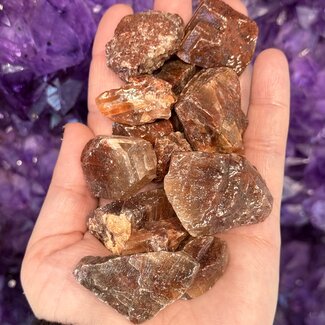 Red Calcite .5-1" Medium Rough Raw Natural