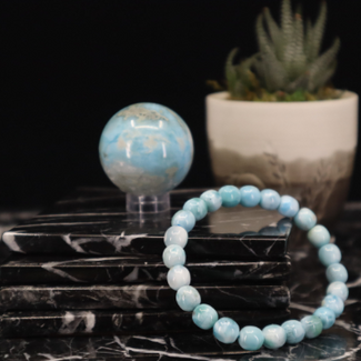 Larimar (Dolphin Stone) Bracelets - 6mm