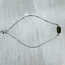 Moldavite Bracelets - Rough Raw Natural Bezel Set - Slider Ball Adjustable Sterling Silver