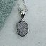 Meteorite (Campo Del Cielo) Necklaces - Oval Bezel Set - 16-18" Dainty Link Chain - Sterling Silver Pendant