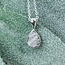 Meteorite (Campo Del Cielo) Necklaces - Teardrop Pear Bezel Set - 16-18" Dainty Link Chain - Sterling Silver Pendant