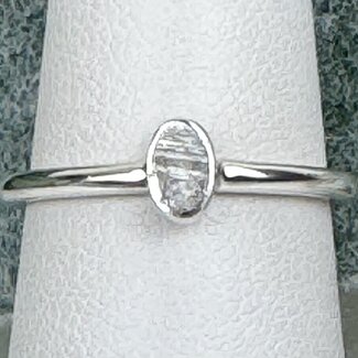 Meteorite (Campo Del Cielo) Rings - Size 7 Oval Bezel Set - Sterling Silver Rough Raw Natural