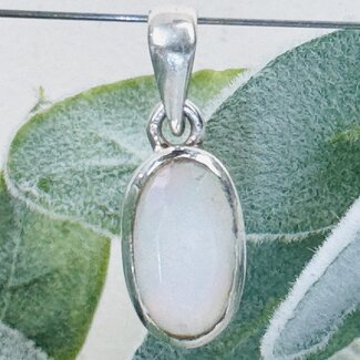 Ethiopian Opal Pendants - Oval Faceted Bezel Set - Sterling Silver
