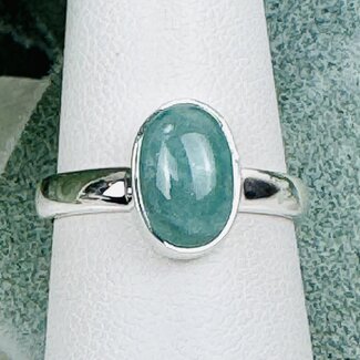 Grandidierite Rings - Size 8 Oval Bezel Set - Sterling Silver