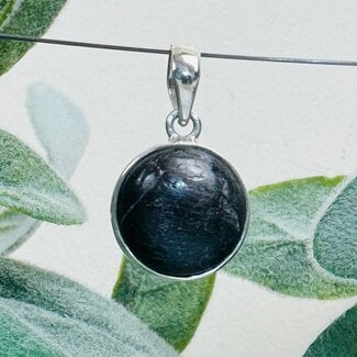 Hypersthene Pendants - Round Circle Bezel Set - Sterling Silver