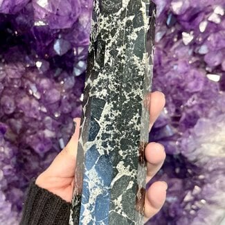 Stonehenge Preseli Bluestone Faceted Tower Generator Point - XL Extra Large 7.5"