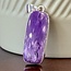 Charoite Pendants - Elongated Rectangle #1  Bezel Set - Sterling Silver