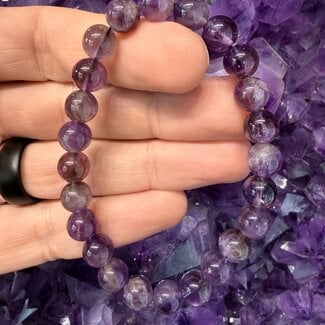 Smoky (Smokey) Quartz & Amethyst Bracelets - 8mm