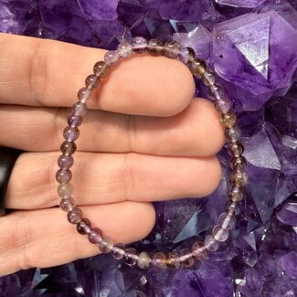 Smoky (Smokey) Quartz & Amethyst Bracelets - 4mm