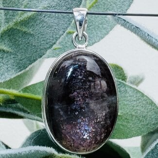 Purple Haze Sunstone Pendants - Oval Bezel Set - Sterling Silver