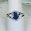 Tanzanite Rings - Size 9.5 Oval Faceted Bezel Set - Split Band Sterling Silver