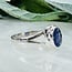 Tanzanite Rings - Size 9.5 Oval Faceted Bezel Set - Split Band Sterling Silver