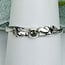 Moldavite Rings - Size 8 Round Bezel Set - Angel Wing Band Sterling Silver